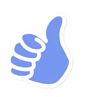 Sticker pouce en l'air