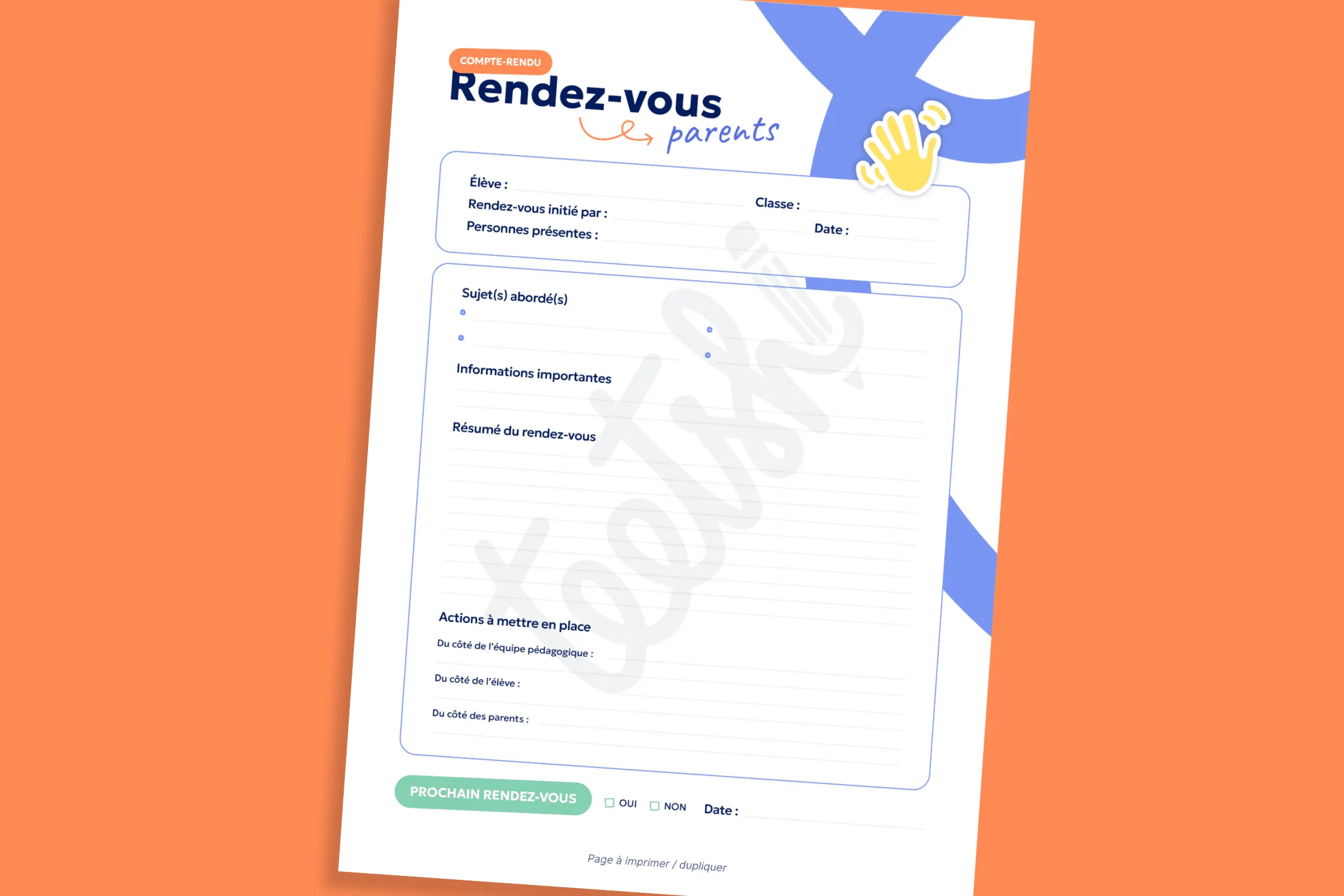 Synchroniser le planner avec le cahier journal