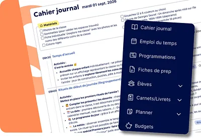 Aperçu Cahier journal Maternelle Teetsh