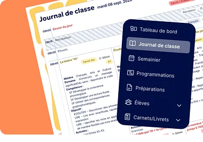journal de classe pour P1 et P2 intégré dans Teetsh