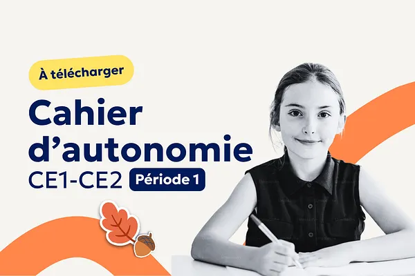 Aperçu du cahier autonomie ce1 ce2 période 1