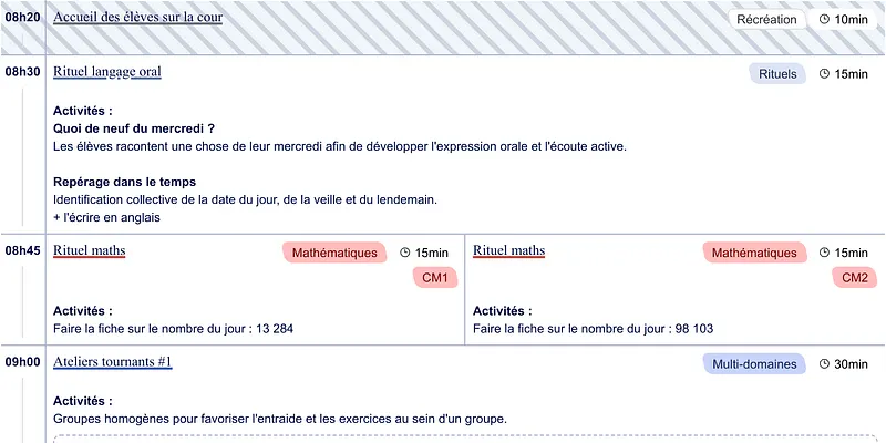 Exemple de cahier journal CM1-CM2 - aperçu