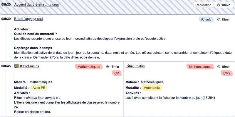 Exemple de cahier journal CP-CM2 - aperçu