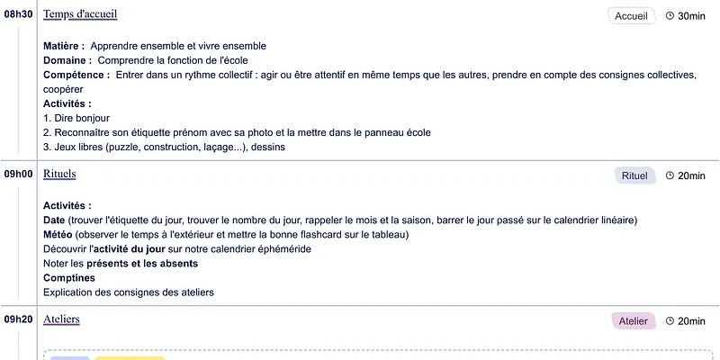 Exemple de cahier journal MS - aperçu