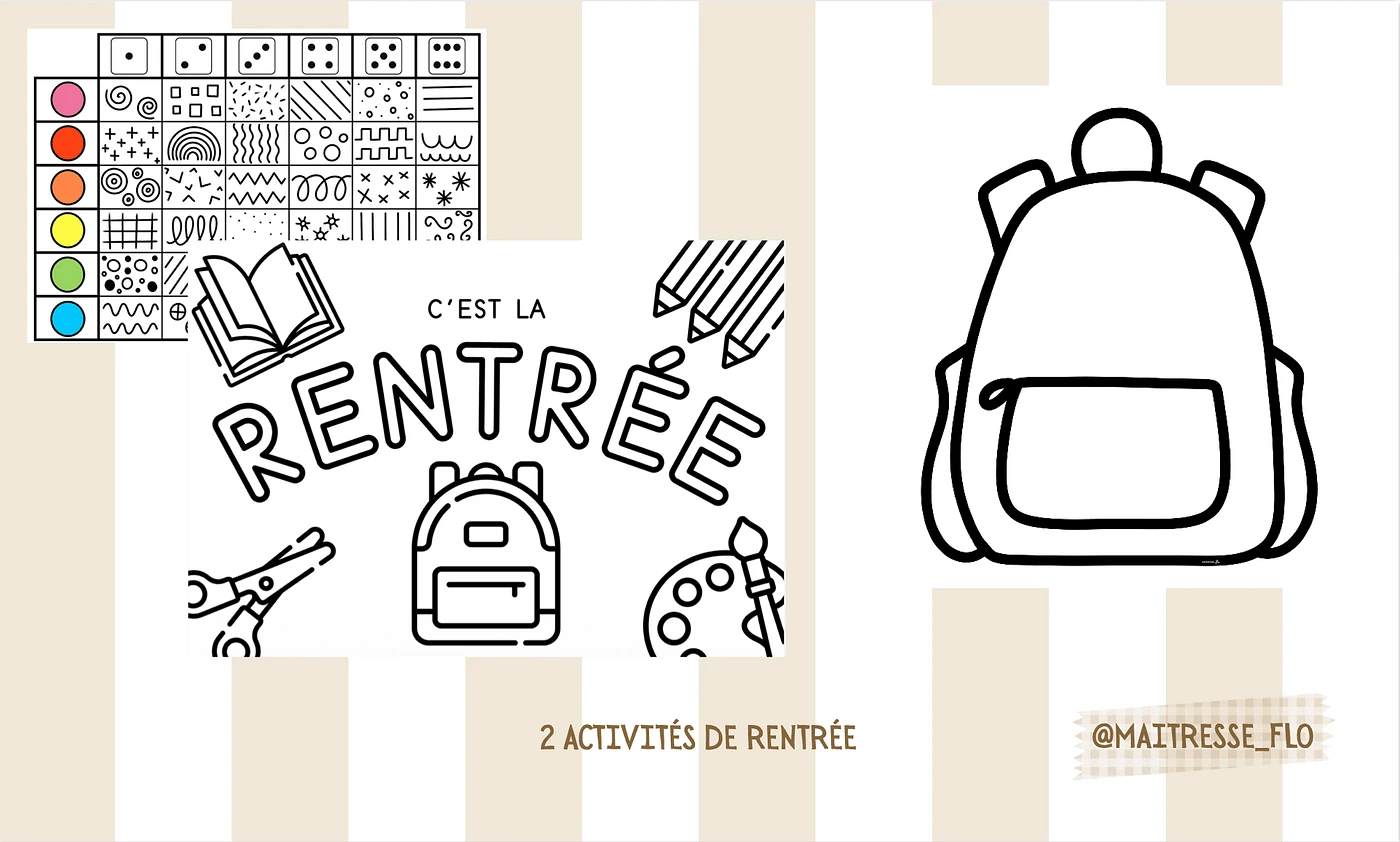 Activités de rentrée Maitresse Flo