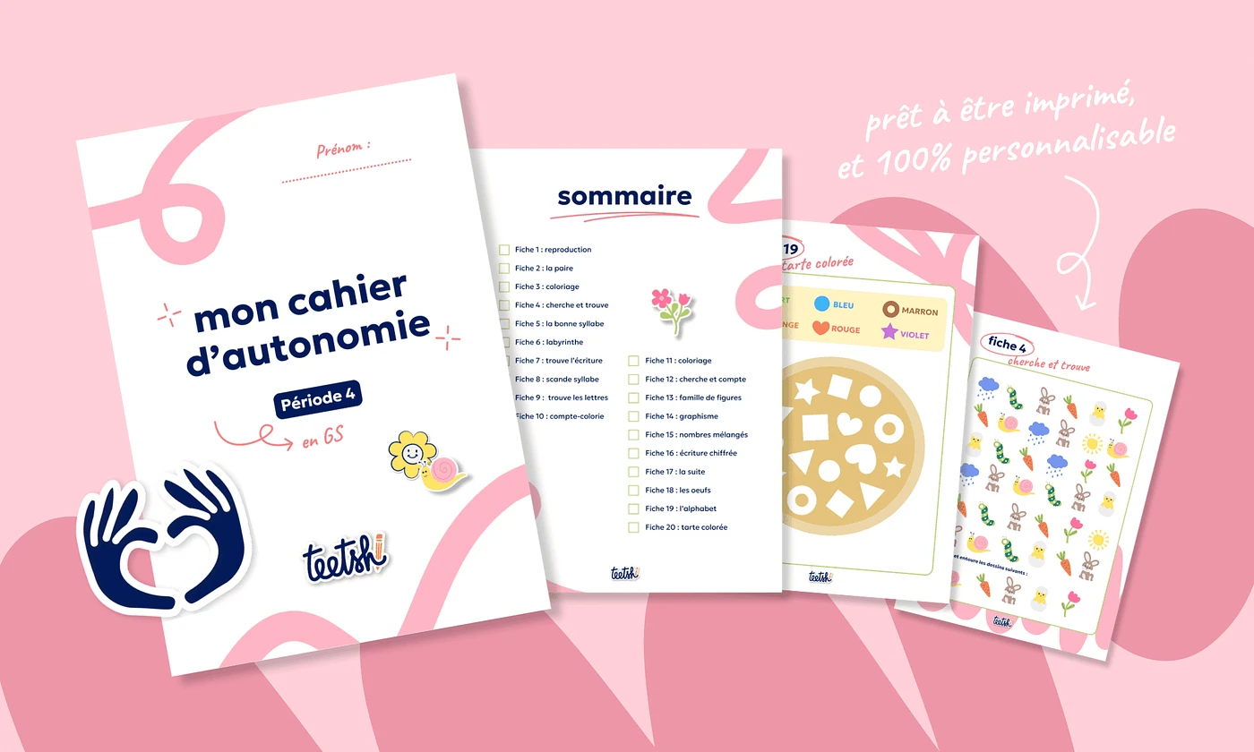 Aperçu Cahier d'autonomie Teetsh GS Période 4