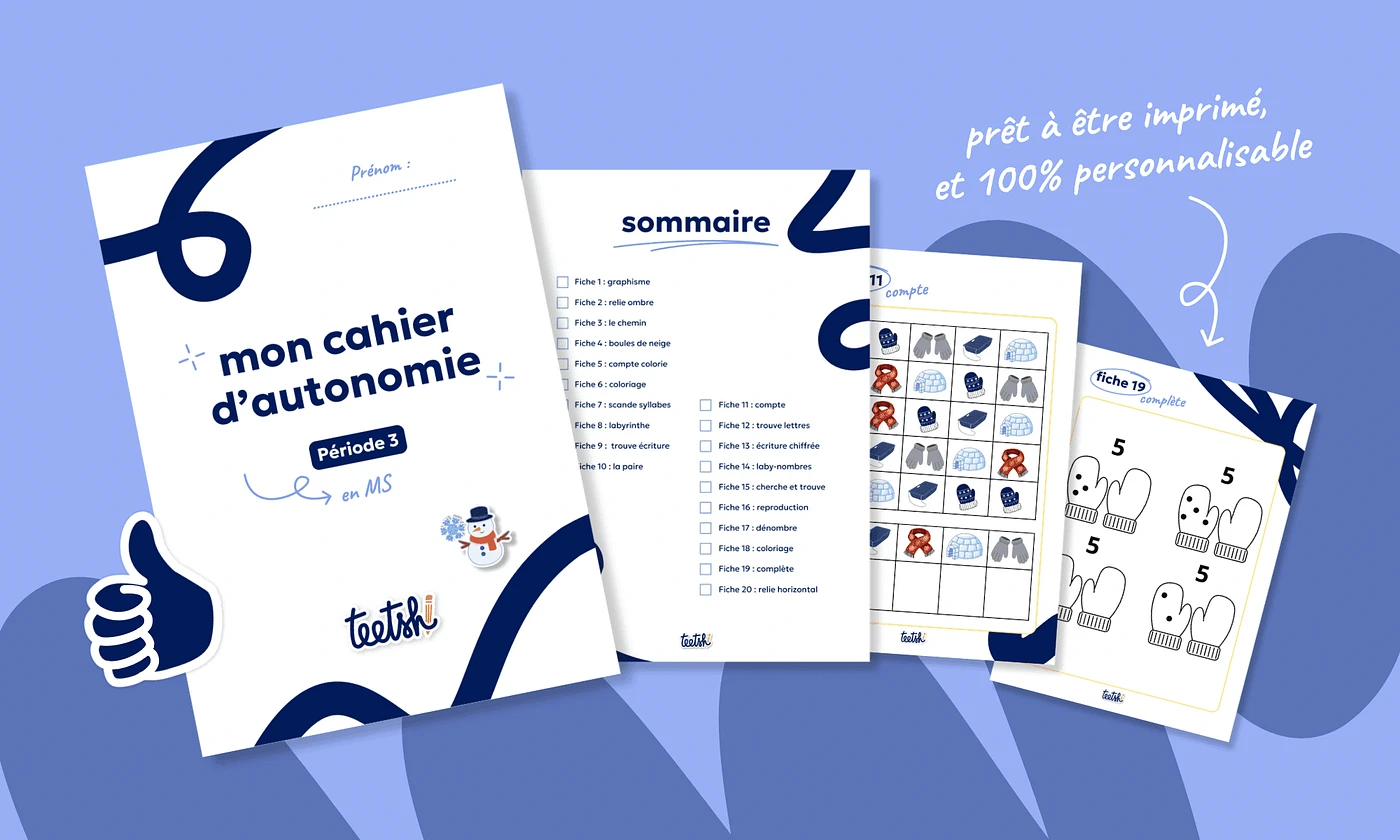 Aperçu Cahier d'autonomie Teetsh MS Période 3