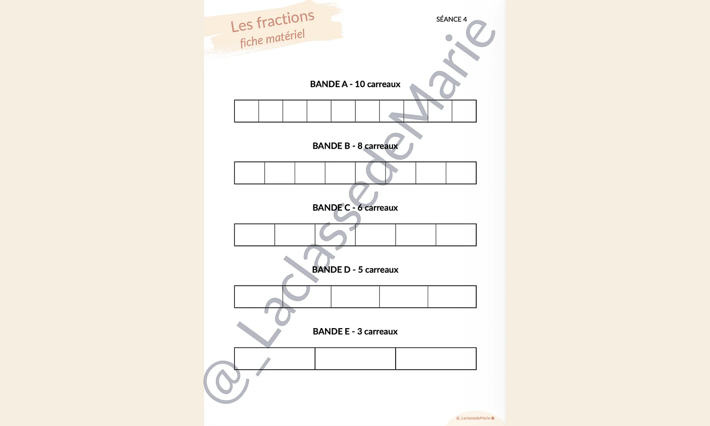 Aperçu séquence fractions CE1 La Classe de Marie Visuel 4