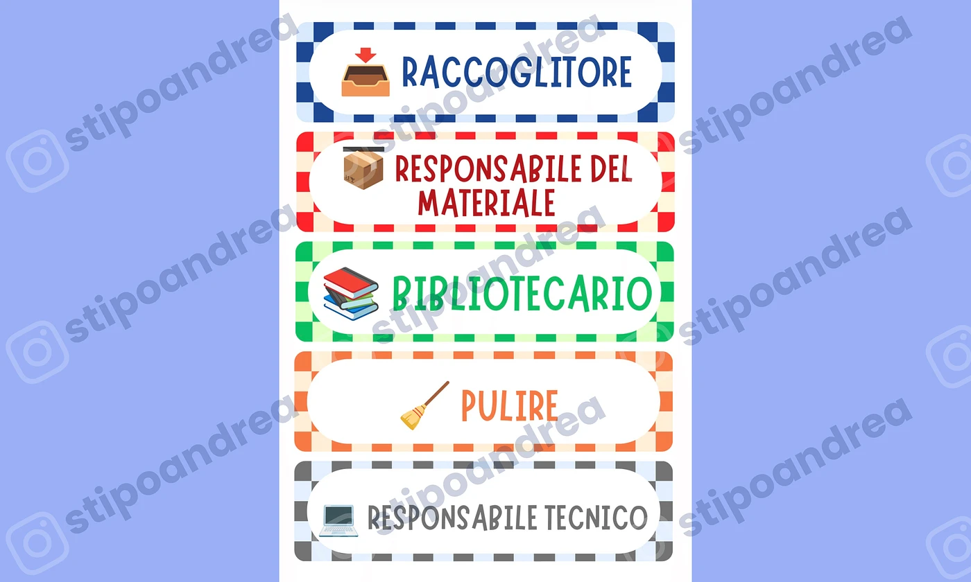 Étiquettes responsabilités • Cycle 2 & 3 🏷️