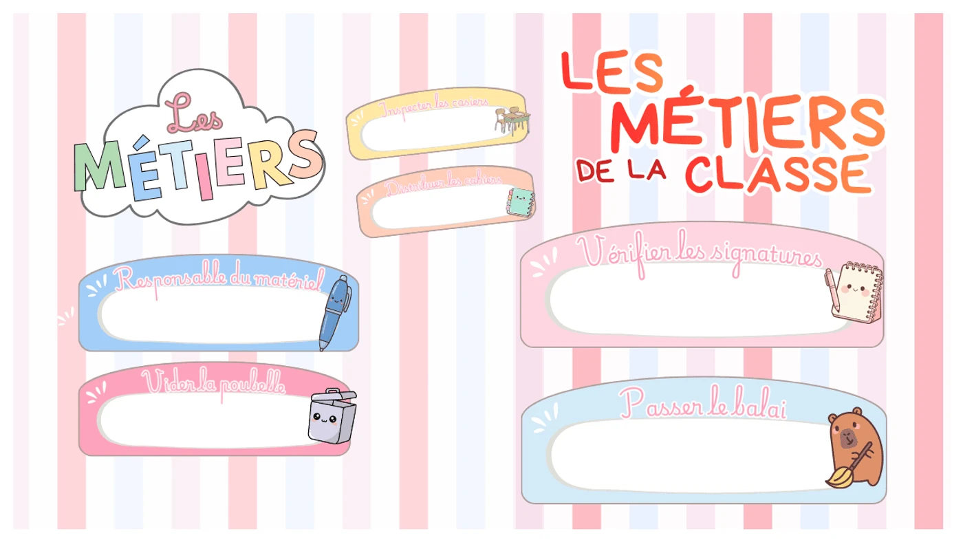 Aperçu Affichages responsabilités La classe de Clémence Vignette1