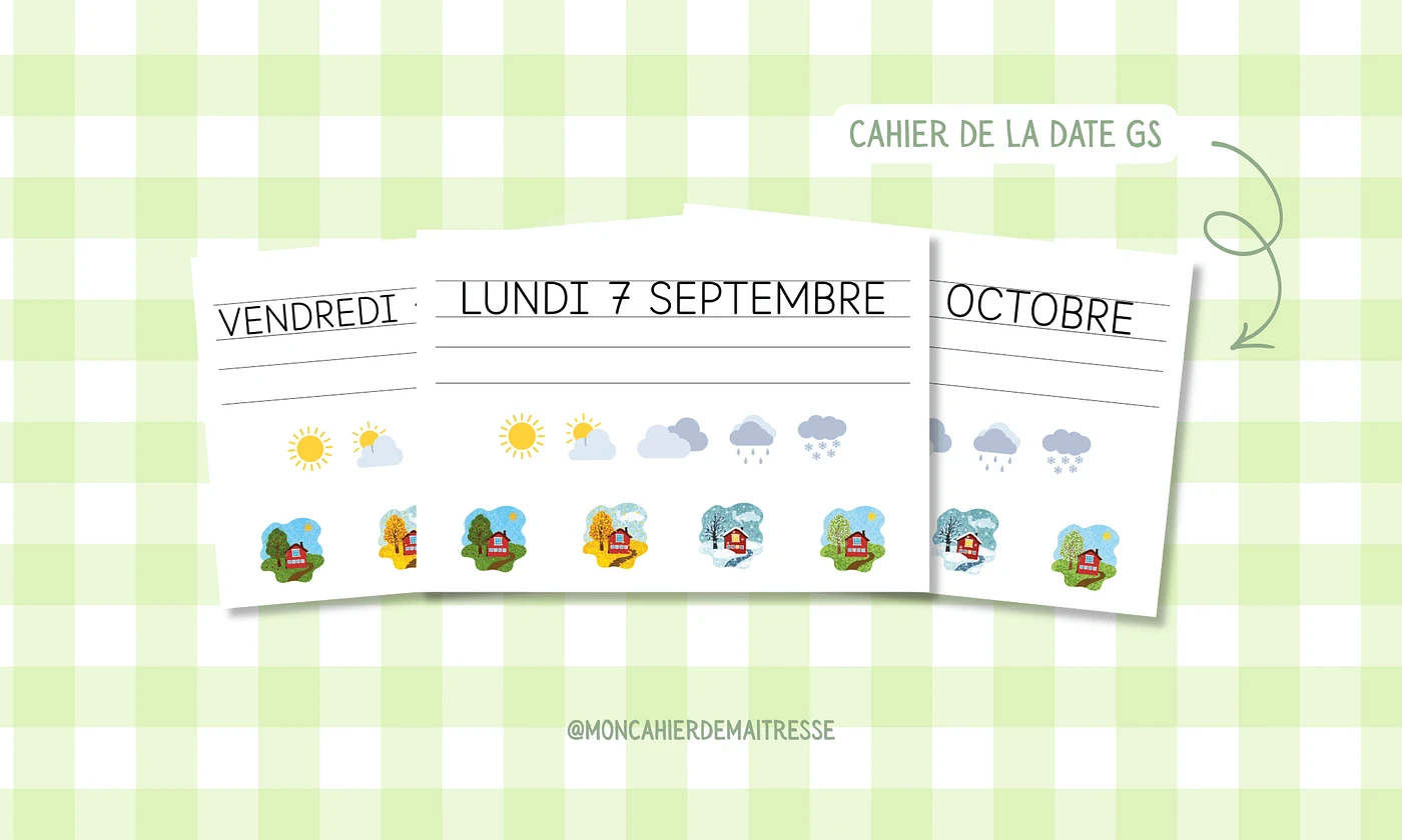 Cahier Date Grande Section Période 1 - Aperçu 1