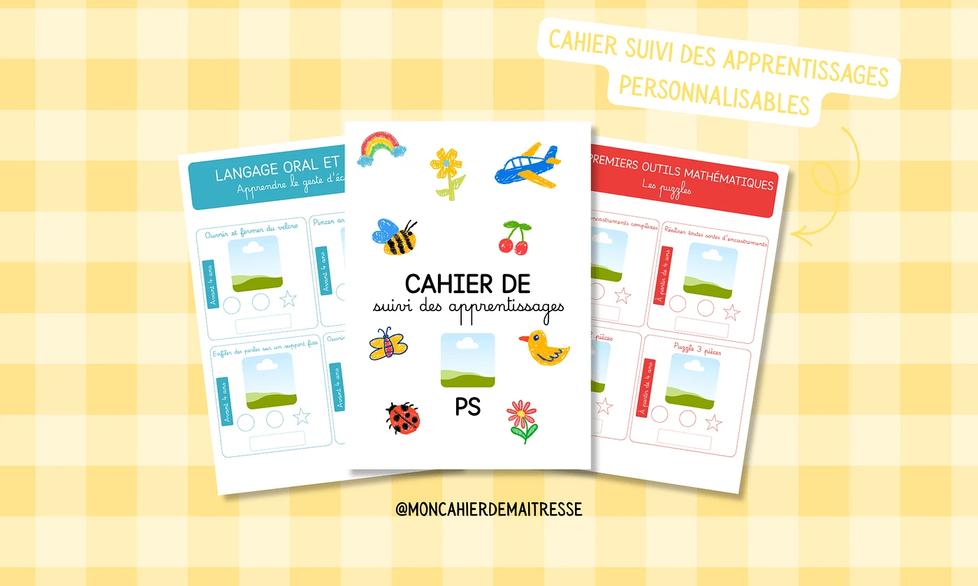 Cahier suivi des apprentissages PS moncahierdemaitresse