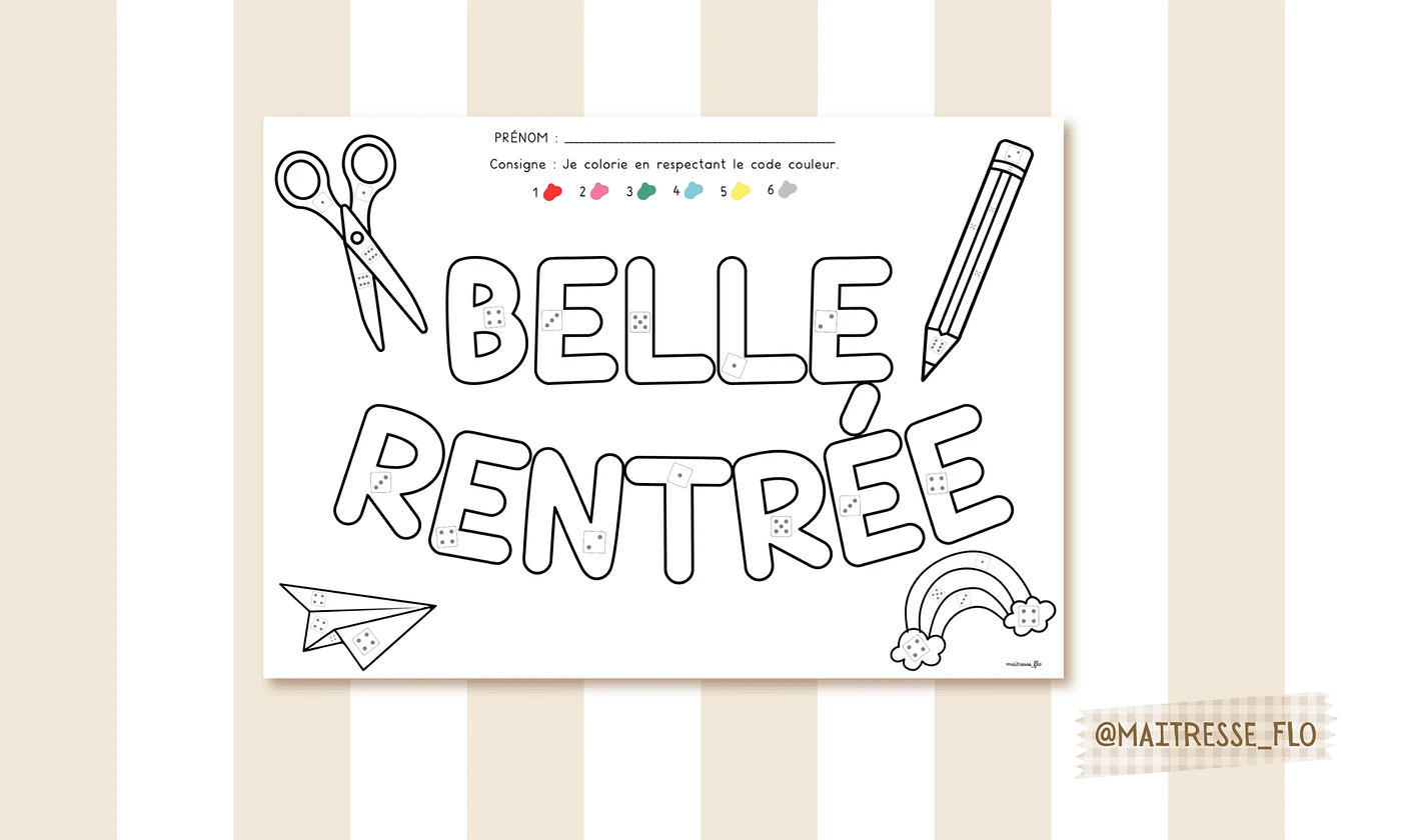 Aperçu coloriage numeration crayons Maitresse Flo Visuel 1