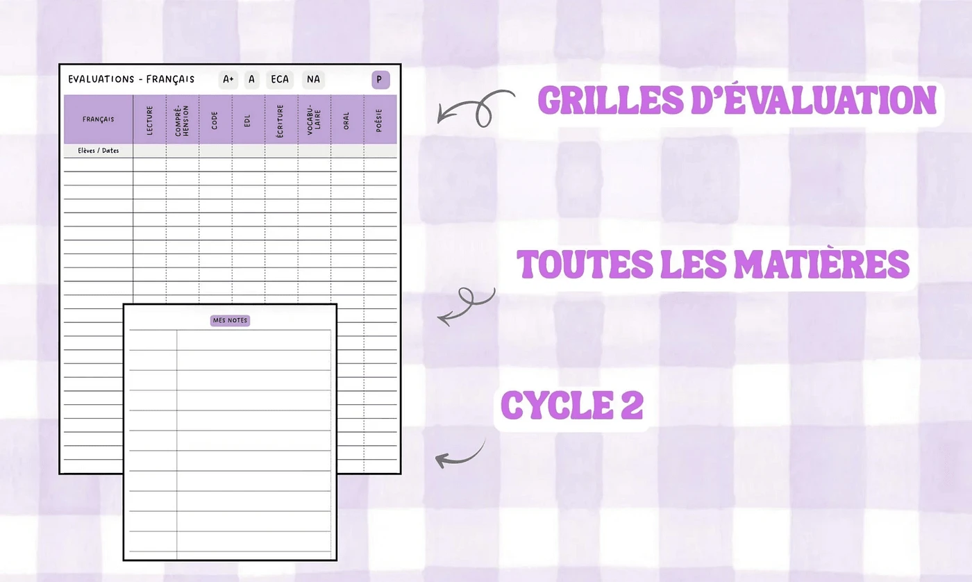 Grilles évaluations Maitresse Alizé