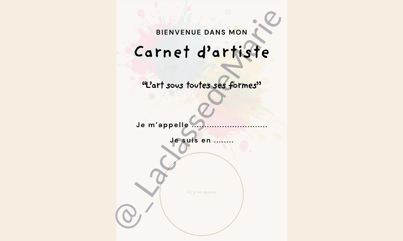 Livret artiste Projet art La classe de Marie Vignette1