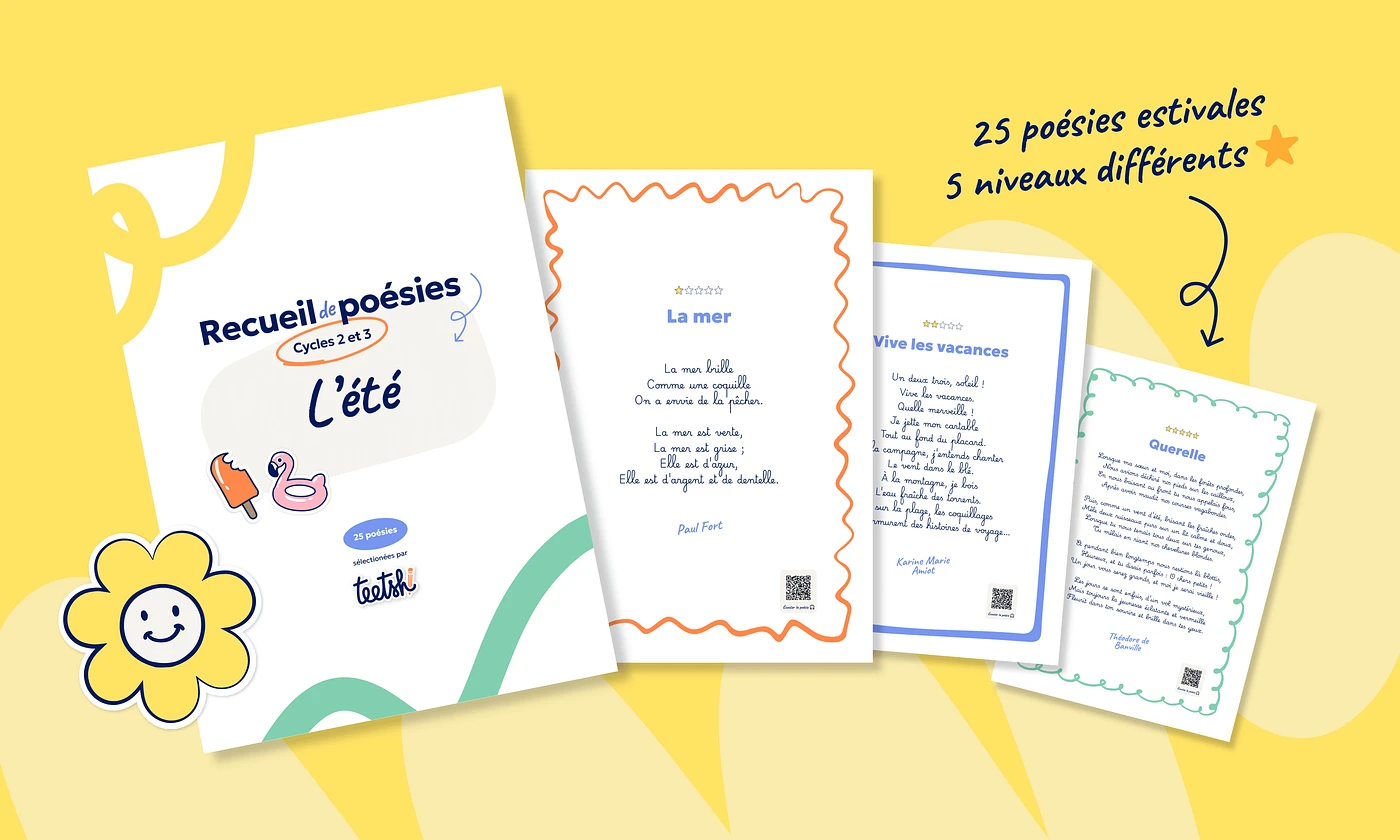 Aperçu Recueil de poésies Été - Teetsh Cycle 2 Cycle 3