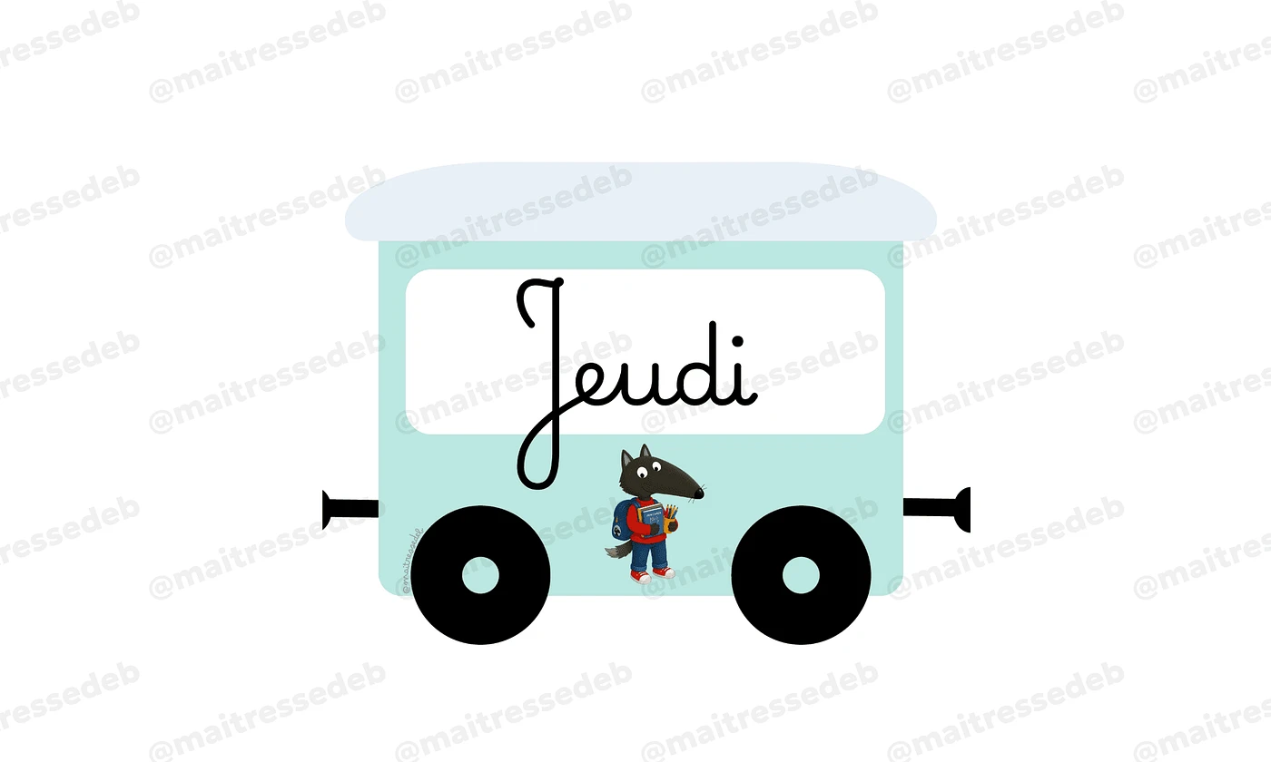 Aperçu Train des jours de la semaine Maitresse Deb Vignette 4