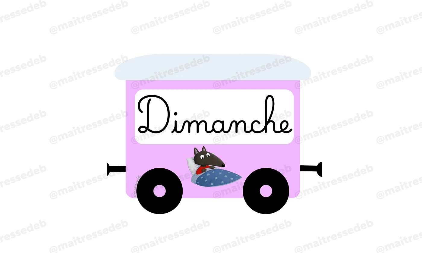 Aperçu Train des jours de la semaine Maitresse Deb Vignette 5