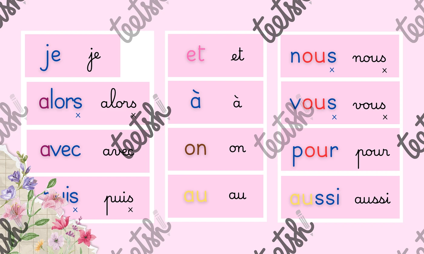 Aperçu 2 Mots outils P2 Affichages Maitresse Romy