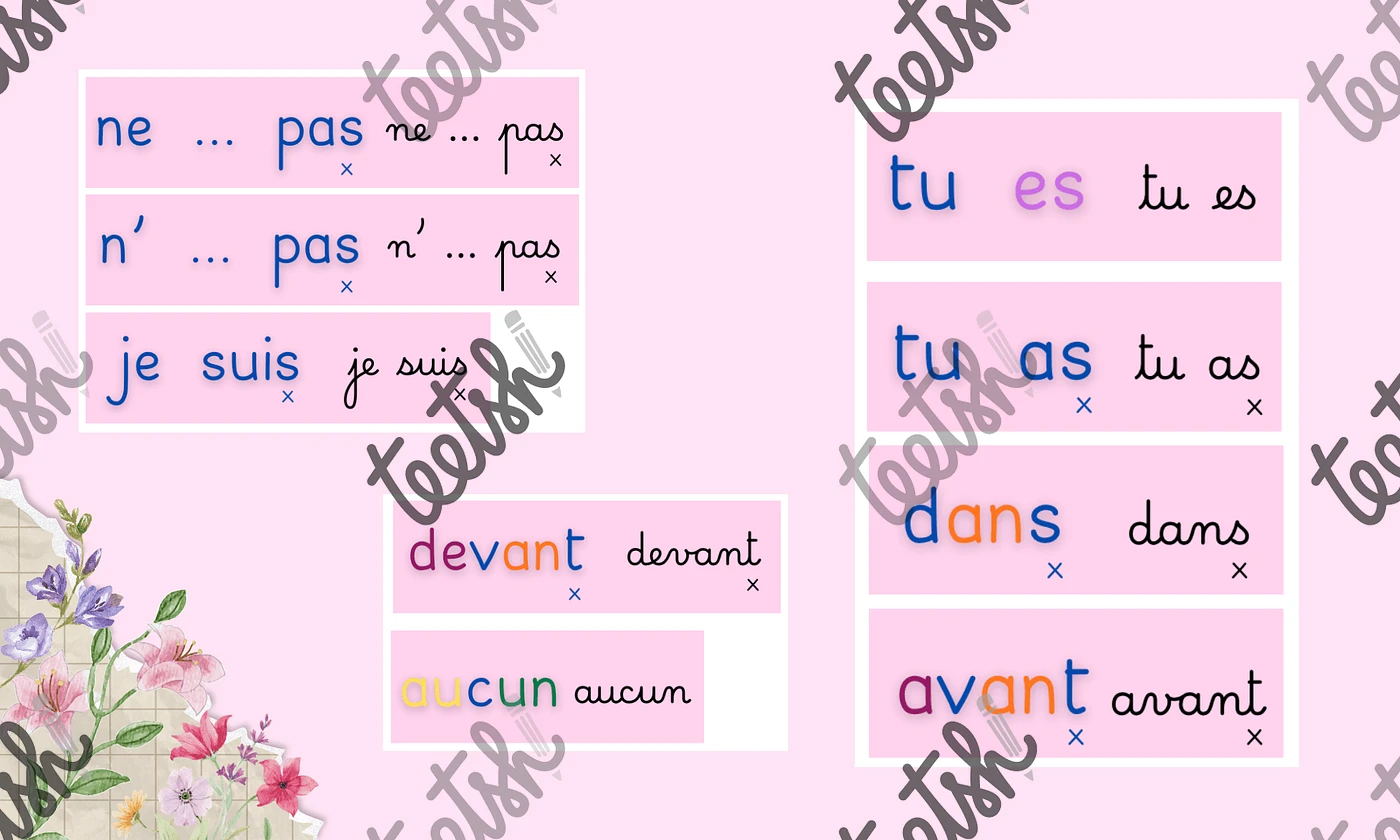 Aperçu 3 Mots outils P2 Affichages Maitresse Romy
