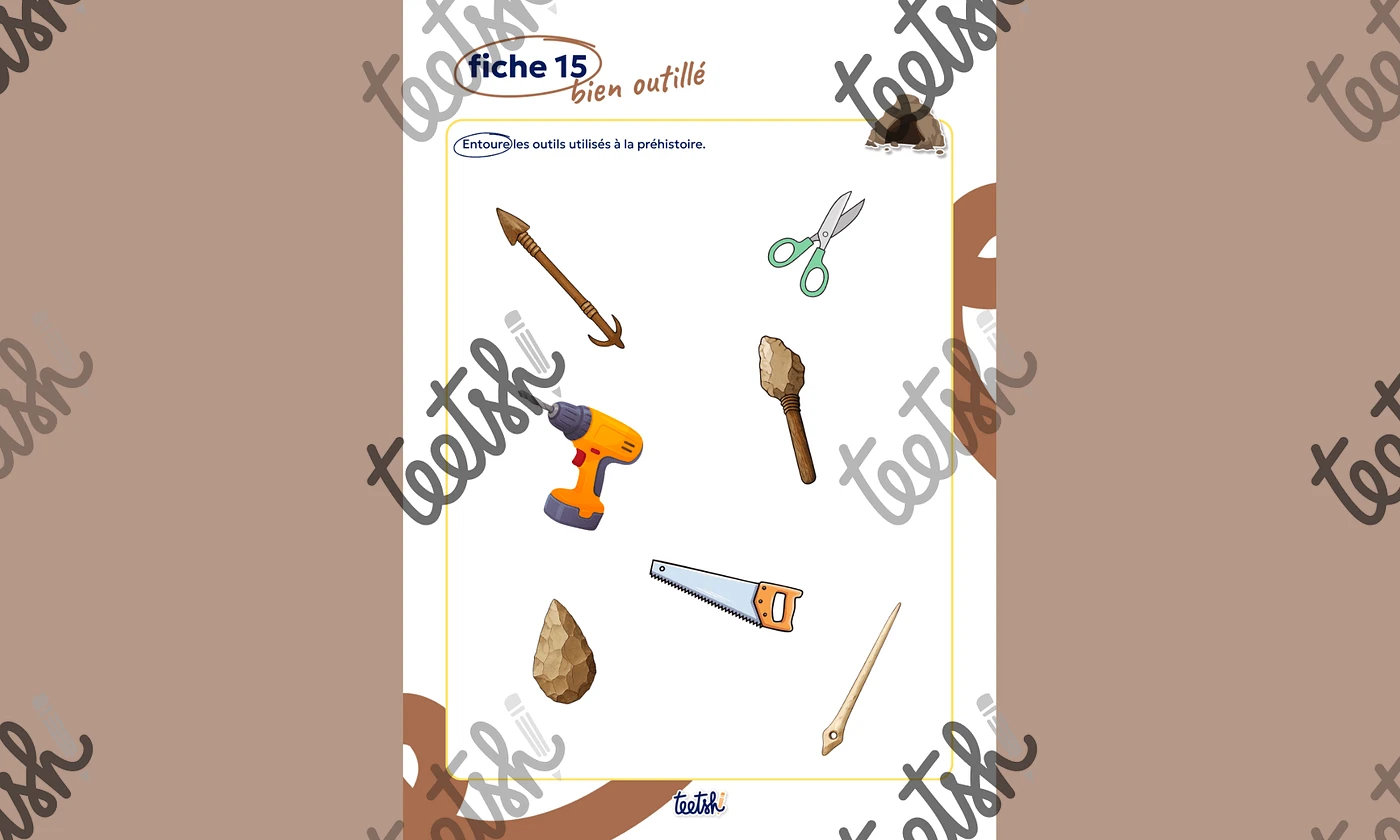 Aperçu Cahier autonomie CE1 Préhistoire