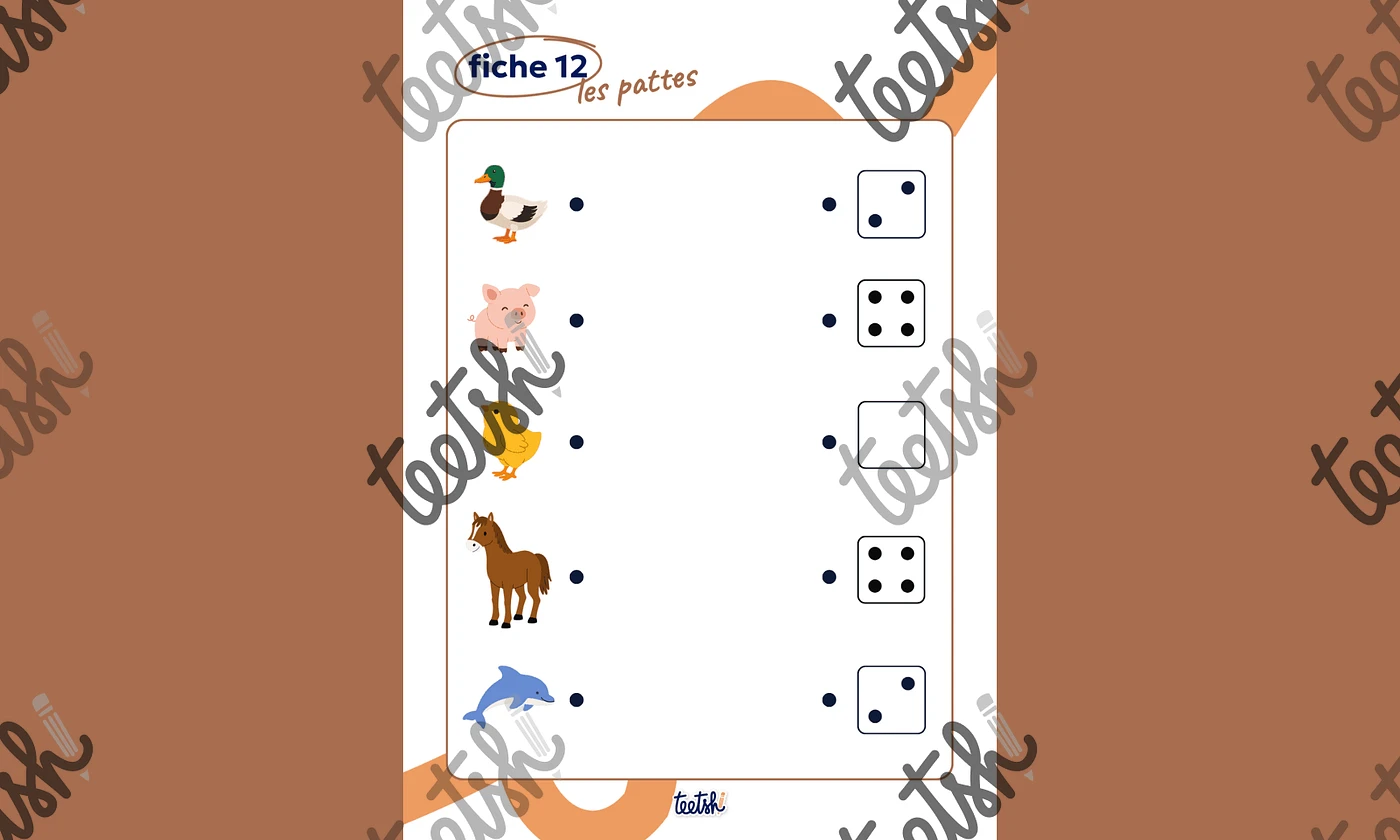 Cahier d'autonomie MS • Les animaux 🦒