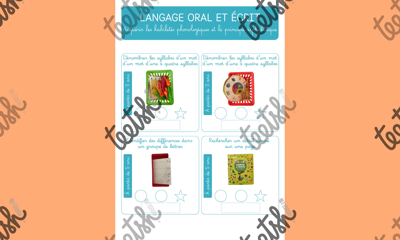 Cahier suivi apprentissage GS moncahierdemaitresse
