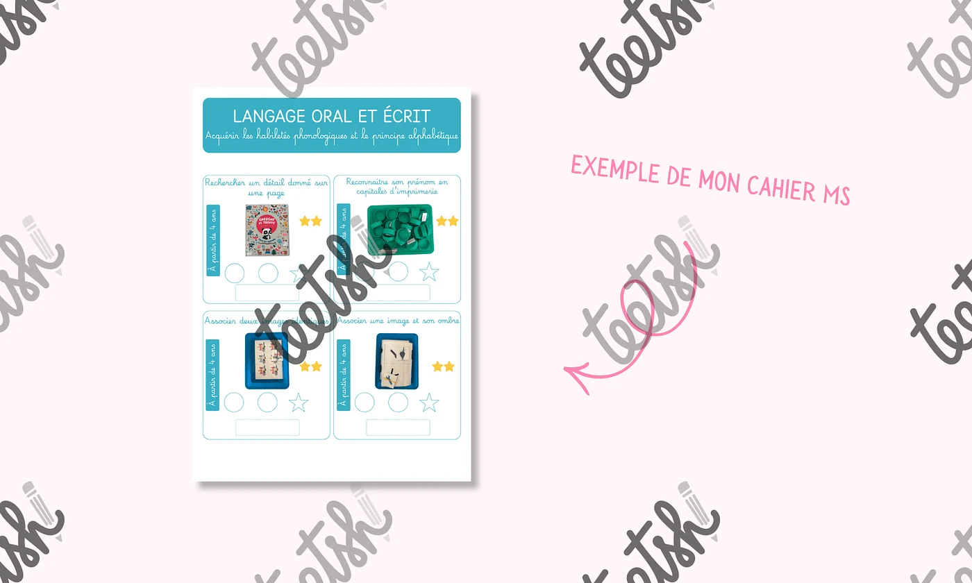 Cahier de suivi des apprentissages 🌟 Ateliers autonomes · Moyenne Section 