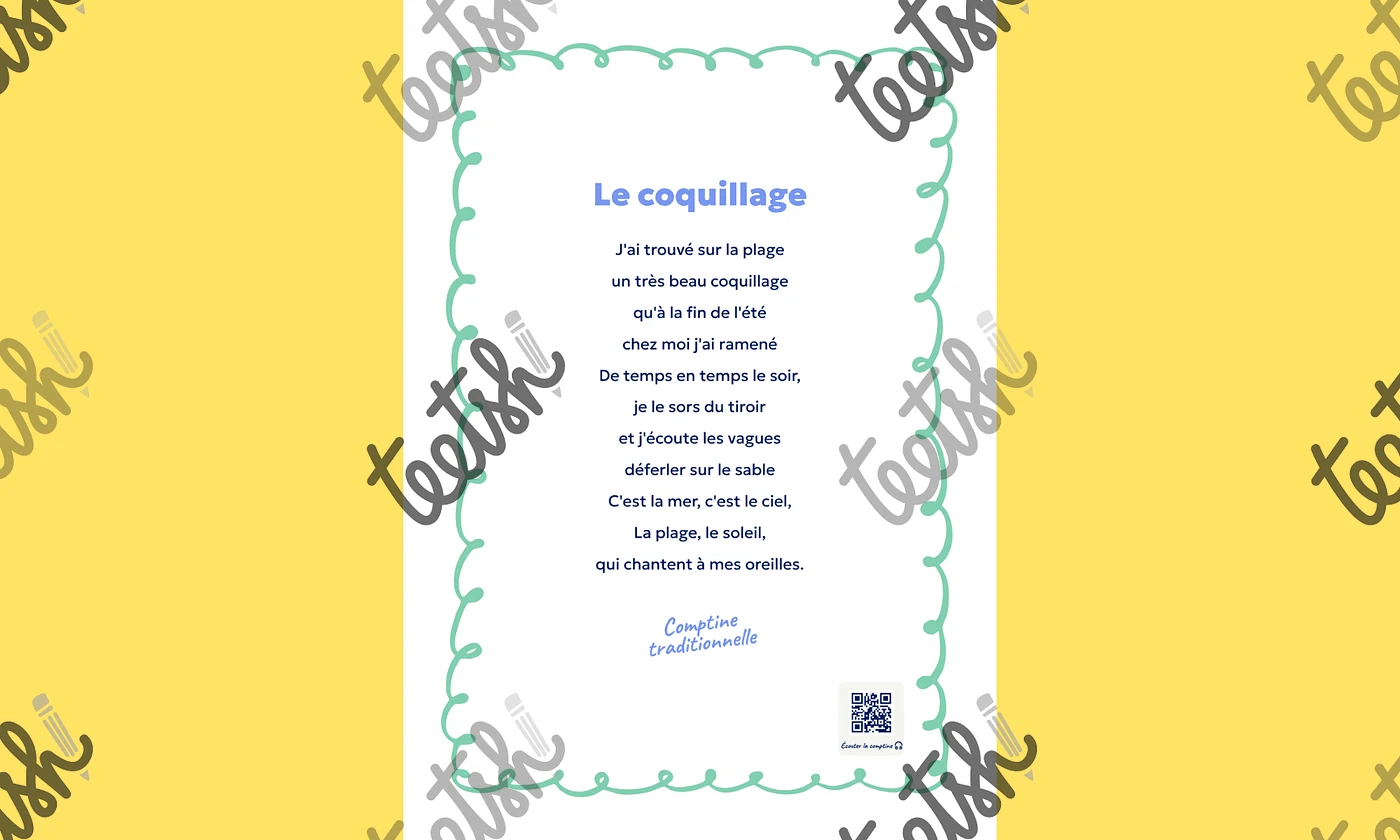 Recueil de comptines et jeux de doigts « L'été » • Cycle 1 ☀️