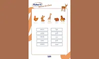 Cahier d'autonomie MS • Les animaux 🦒
