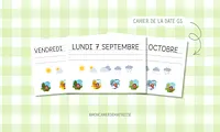 Cahier Date Grande Section Période 1 - Aperçu 1