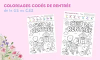 Aperçu Coloriage codés rentrée Maitresse Romy Vignette 1