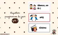 Etiquettes programmes cycle 2 Cam et sa classe Vignette 1