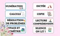 Aperçu étiquettes programmes du jour Maitresse Romy vignette2