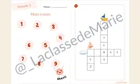 Livret autonomie mots croisés La classe de Marie Vignette2