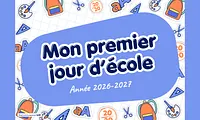 Aperçu Premier jour d'école - Maternelle - Pancarte photo - Teetsh