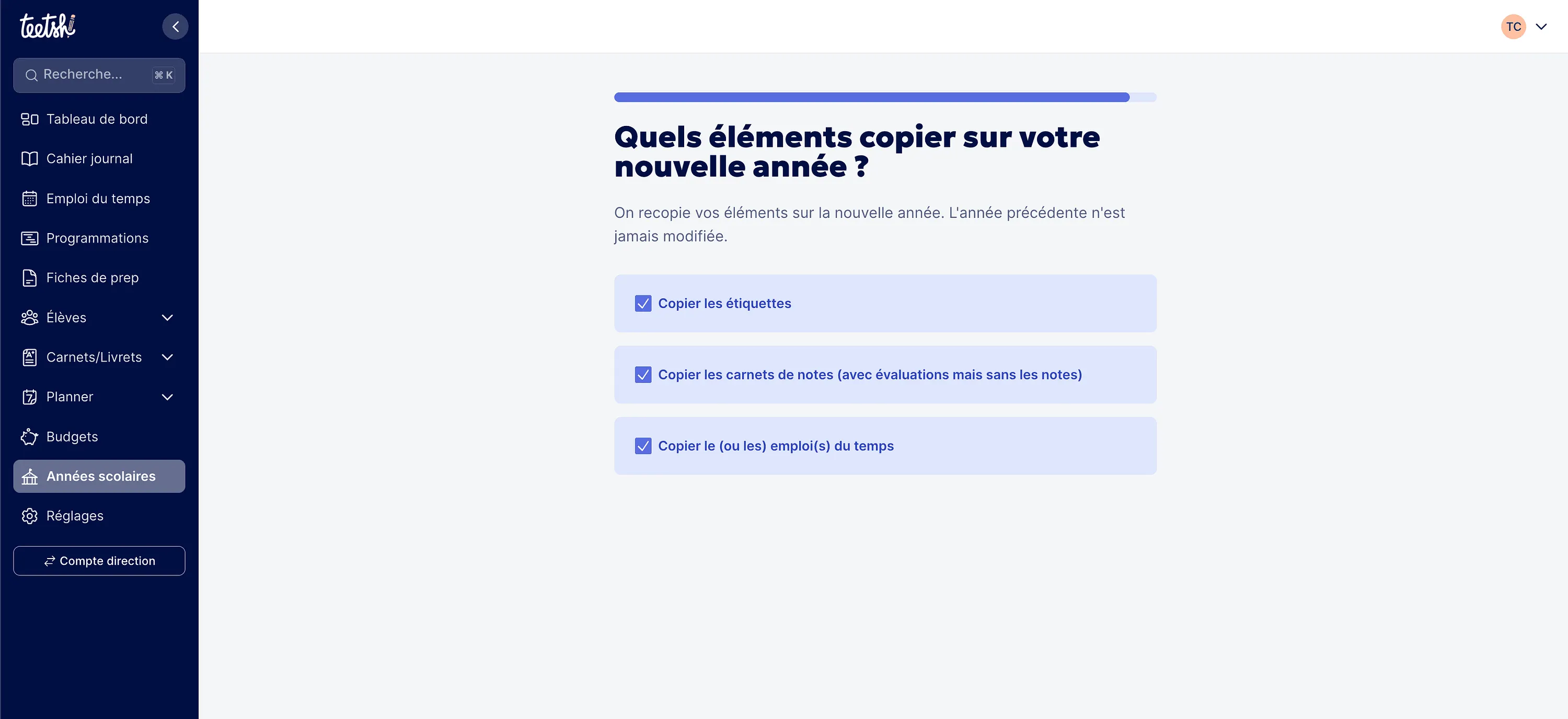 Choisir des éléments à copier