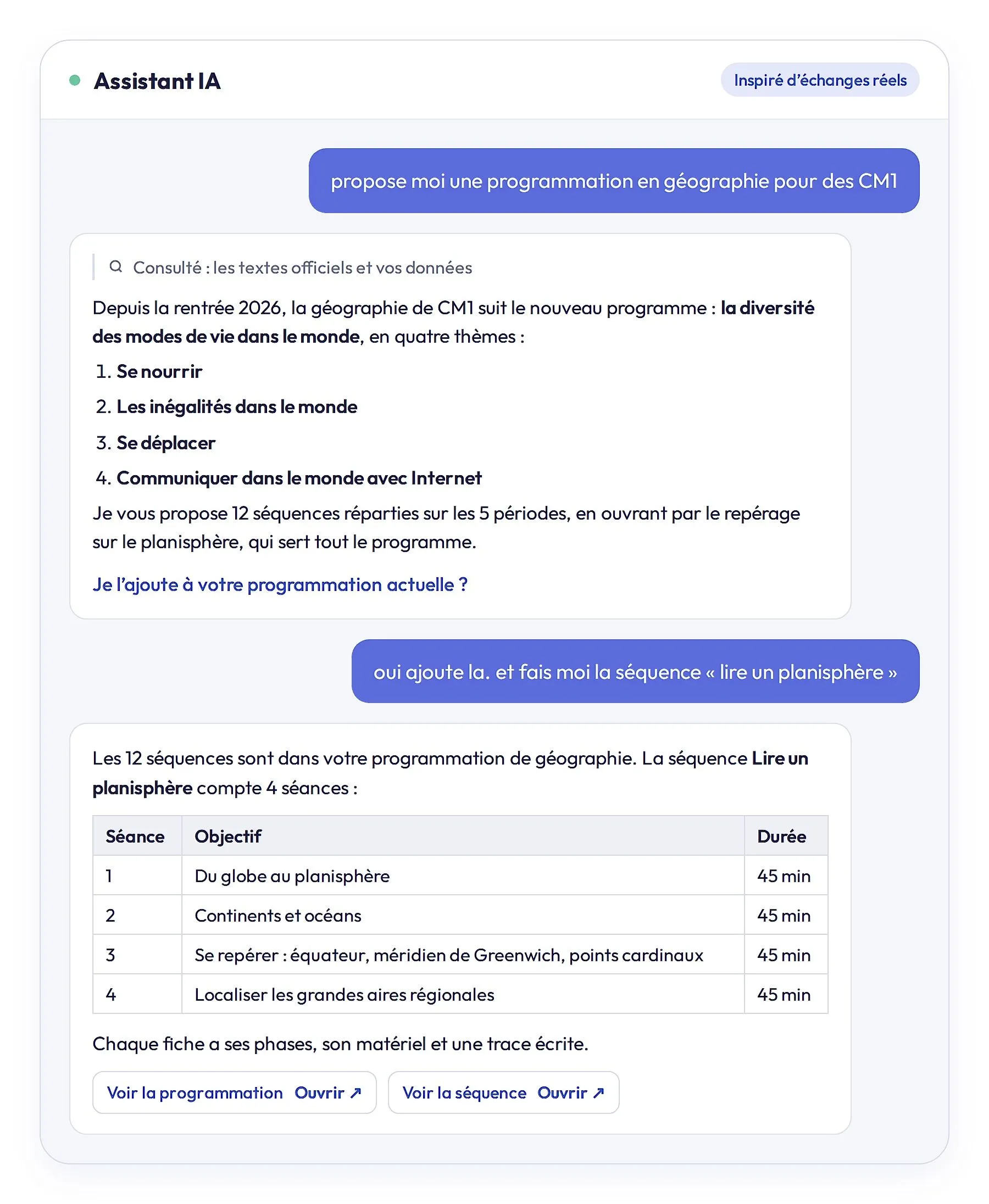 Aperçu Utilisation IA Teetsh pour la programmation