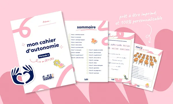 Aperçu Cahier d'autonomie Teetsh CE1 CE2 Période 4