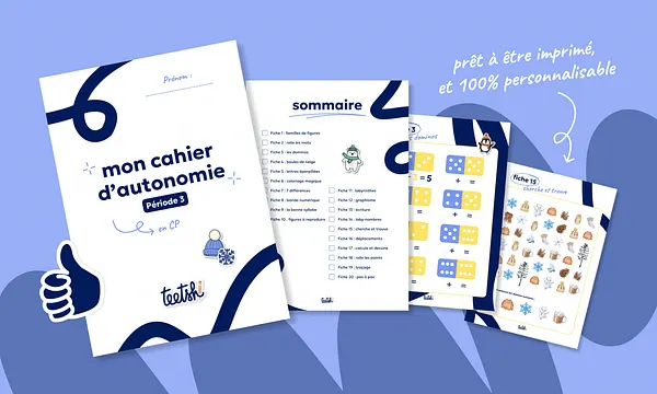 Aperçu Cahier d'autonomie Teetsh CP Période 3