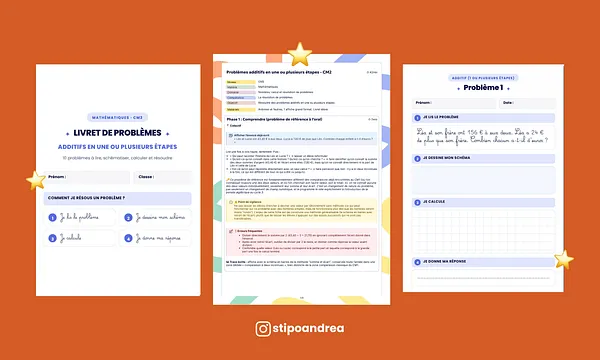 Aperçu problèmes maths à imprimer CM2