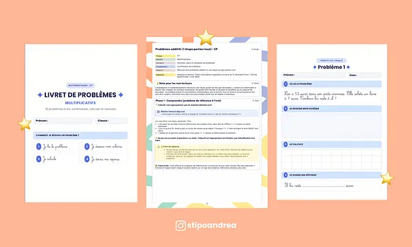 Aperçu problèmes maths à Imprimer CP
