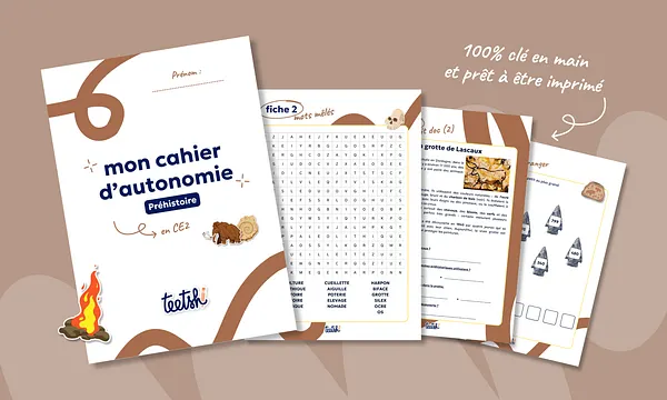 Aperçu cahier autonomie CE2 · Préhistoire