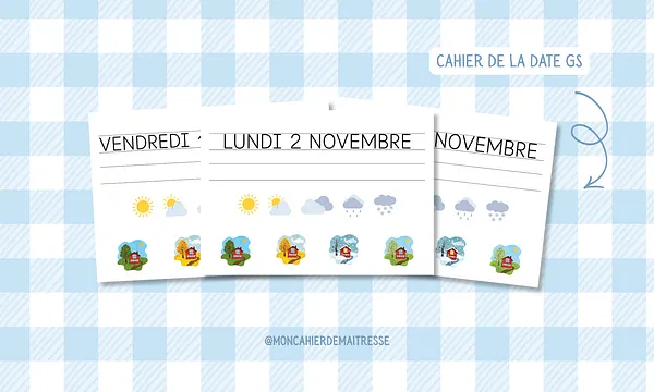 Aperçu Cahier de la date GS P2