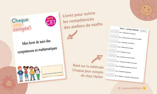 Aperçu livret ateliers maths CE1 La Classe de Marie Visuel 1