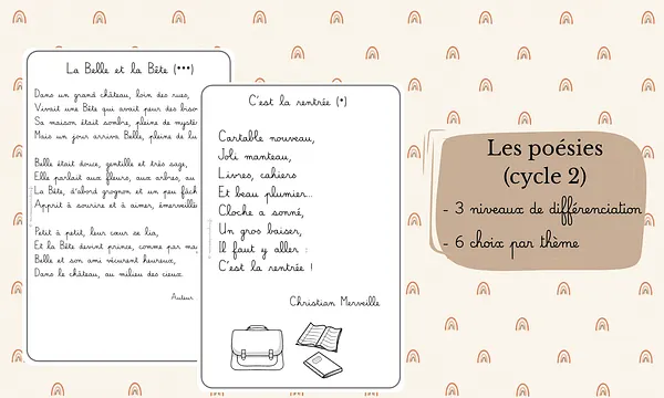 Aperçu Poésies différenciées Maitresse Particulière