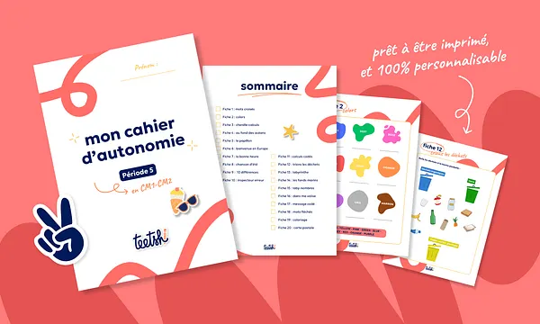 Aperçu Cahier d'autonomie Teetsh CM1 CM2 Période 5